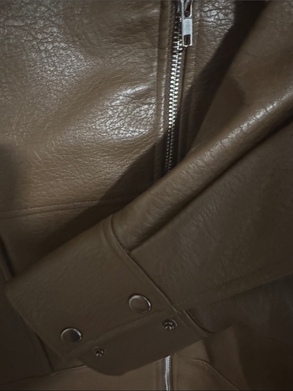 Ashley Graham Faux Leather Jacket Womens 2X Brown - Picture 5 of 7